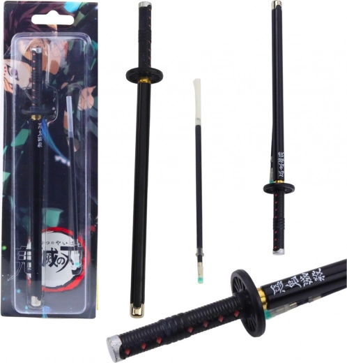 Metal Pen Katana Anime Black Refill