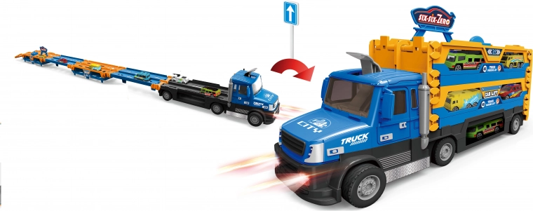 Car hauler with 140 cm launch track with light and sound