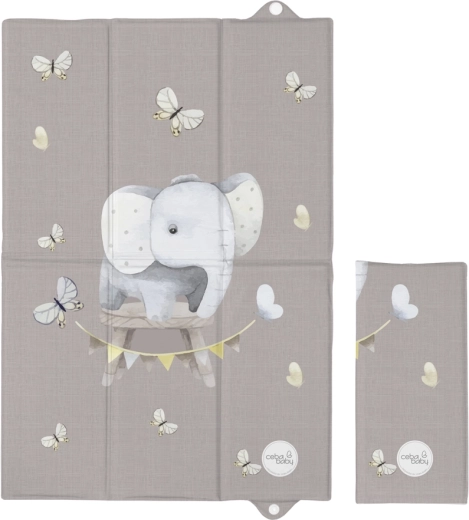 Ceba Baby ceļojumu salokāmais pārtinamais paklājiņš 60 × 40 cm basic little elephant