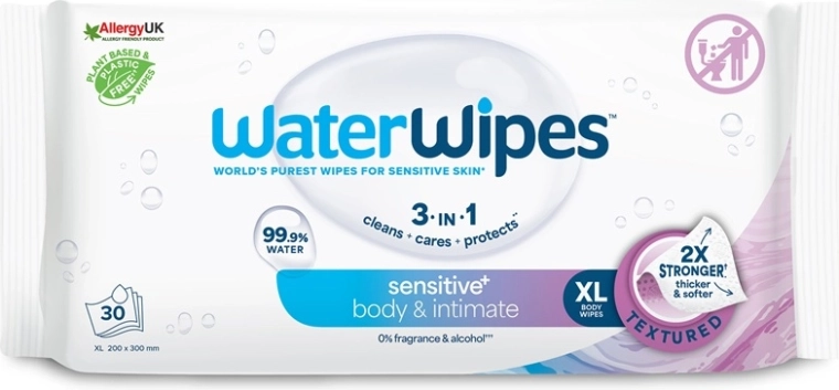 WaterWipes mitrās salvetes ķermenim un intīmajai higiēnai 30 gab.