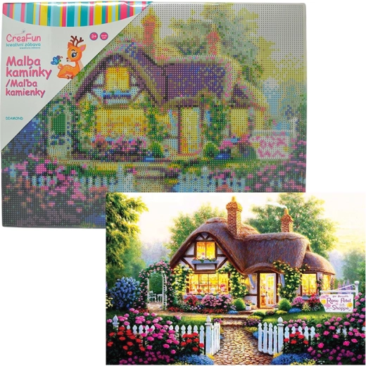 Diamond Painting Flower Cottage 30 × 40 cm