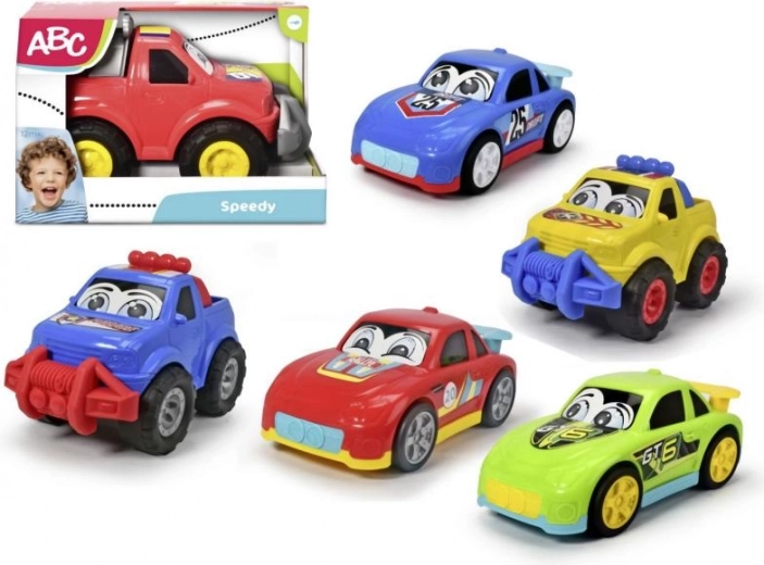 Abc speedy auto pašiem mazākajiem 27 cm – sacīkšu un kravas auto komplekts (6 veidi)