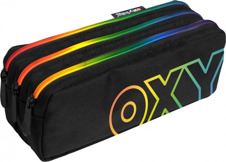 Etui case with three zippers Rainbow