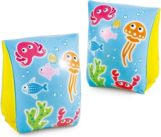 Inflatable armbands with a cheerful print