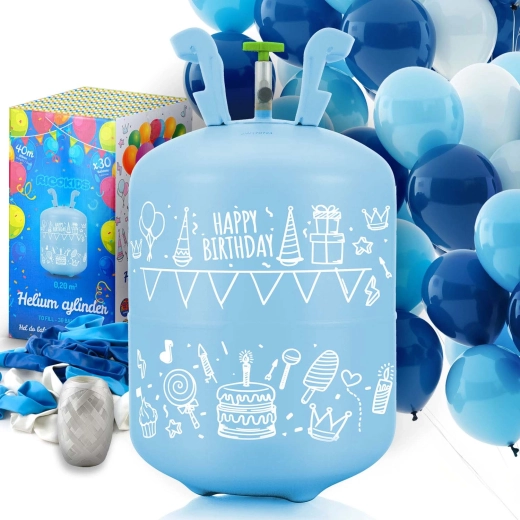 Hēlija balons 0,20 m³ ar baloniem un lentīti Ricokids