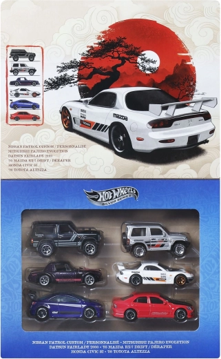Hot Wheels Silver sērija Streets of Japan – 1:64 auto modeļu komplekts