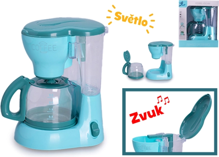 Kids' drip coffee maker with light and sound 16 cm
