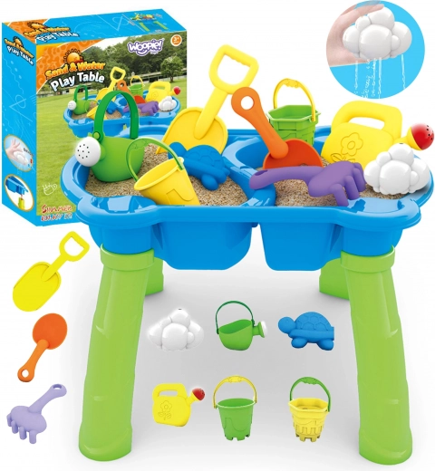 Woopie water and sand table 2-in-1 with 9 accessories