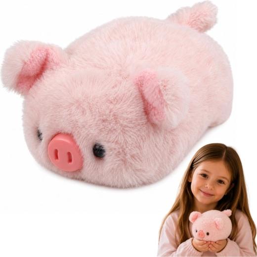 Plīša sivēntiņš rozā 16 cm - 1 gab.