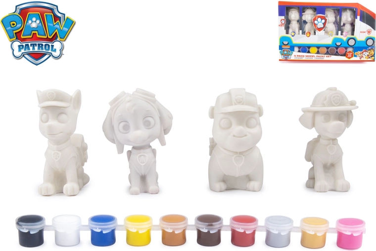 Paw Patrol – figure painting set, 4 pcs