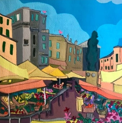 Dimanta mozaīka “Tirgus” 30 × 40 cm