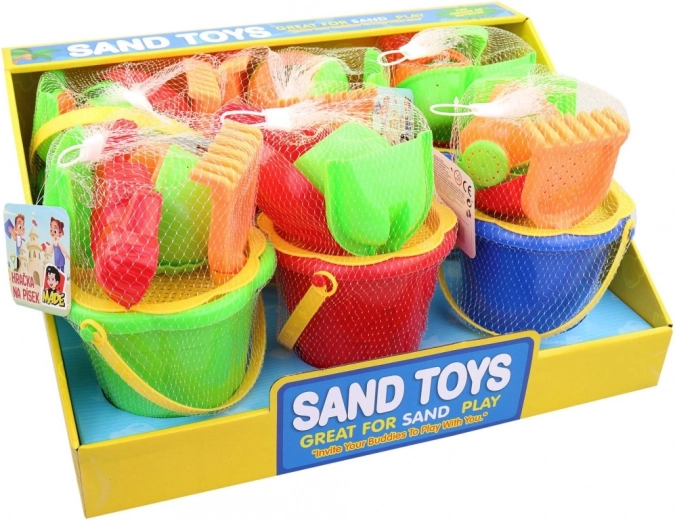 Colorful Sand Play Set with Bucket, Tools and Molds