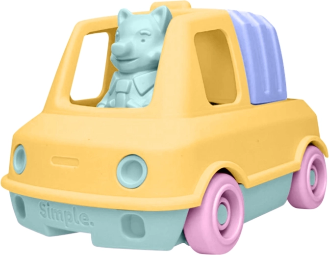 Simple. oranžais atkritumu vedēja auto bērniem smiltīm un ūdenim