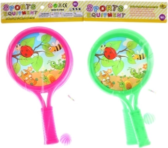 Kids paddle set with ball and basket – animal motif