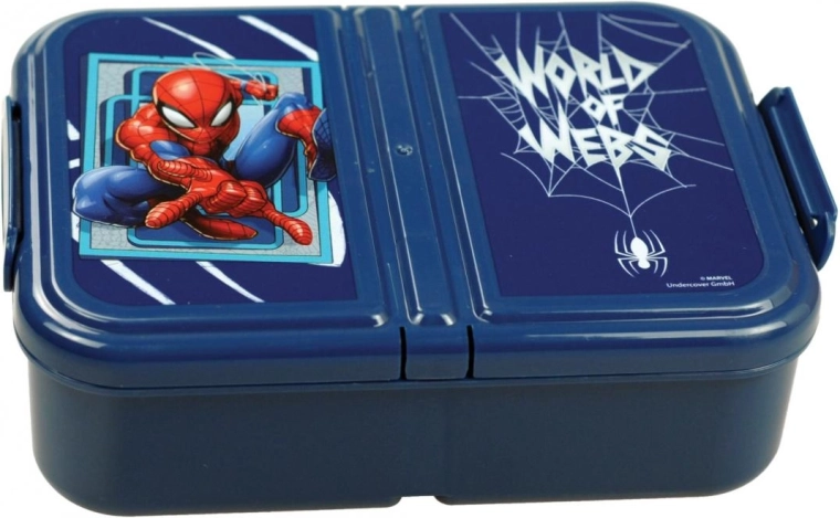 Vairāku nodalījumu uzkodu kārbiņa Spiderman