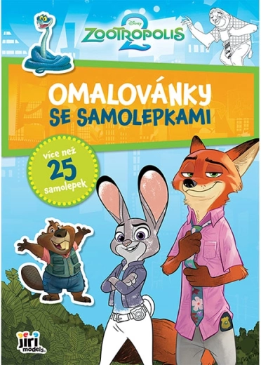 Krāsojamā grāmata A4 ar uzlīmēm Zootropolis - 1 gab.