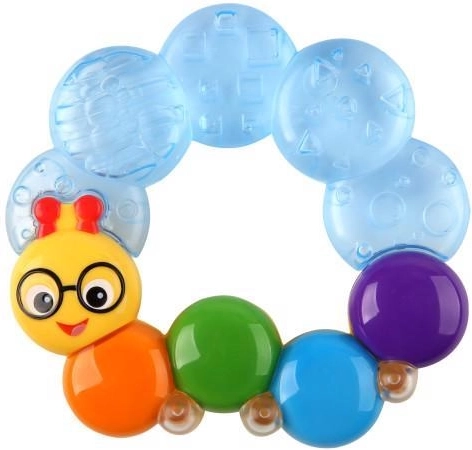 Baby Einstein ar ūdeni pildīts graužamais riņķis Teether-pillar, zils 3m+