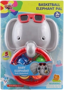 Bathtub Hoop with Elephant – Mini Basketball for Kids