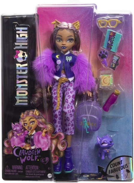 Monster High Clawdeen Wolf lelle ar piederumiem