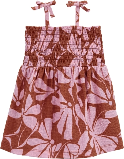 Carter’s kokvilnas kleita ar biksītēm brown floral meitenītei