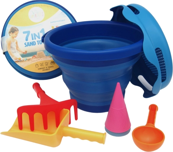 Compactoys foldable sand set 7-in-1 blue
