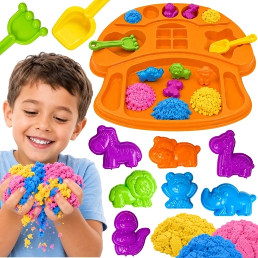 Woopie kinetic sand set with animal molds