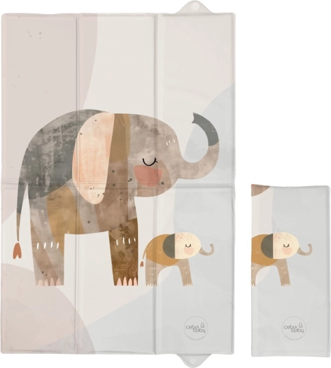 Ceba Baby ceļojumu pārtinamais paliktnis Basic Elephant Family 60 × 40 cm