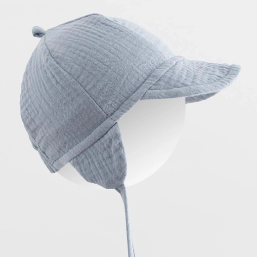 Bērnu vasaras muslīna cepurīte ar nagu New Baby jeans 68/74
