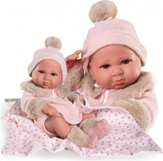 Reālistiska mazulīša lelle Luca ar pilnībā vinila ķermeni 42 cm