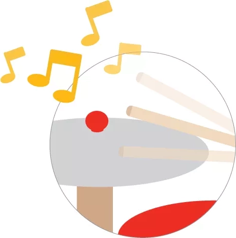 Fun sounds and rhythm within reach