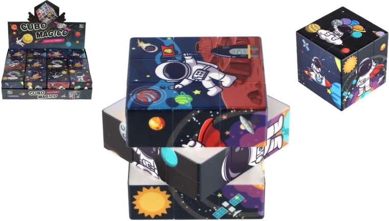Galvasmežģu kubs kosmoss 3x3 plastmasas 6 cm