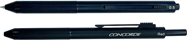 CONCORDE Chameleon 4-in-1 Ballpoint Multifunction Pen, Black