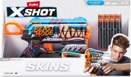 Putu blasteris X-Shot Skins Flux – Beast Mode (8 šautriņas)