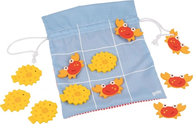 Goki Wooden Tic-Tac-Toe Crabs vs Fish