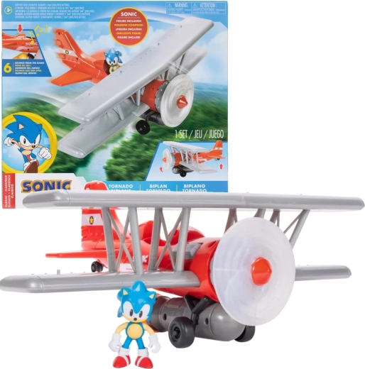 Sonic The Hedgehog Tornado Biplane komplekts ar Jakks Pacific figūriņu