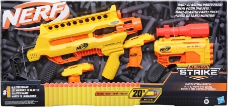 Nerf Alpha Strike blasteri un šautriņas bērniem
