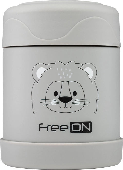 FreeON nerūsējošā tērauda termotrauks ēdienam 350 ml, pelēks