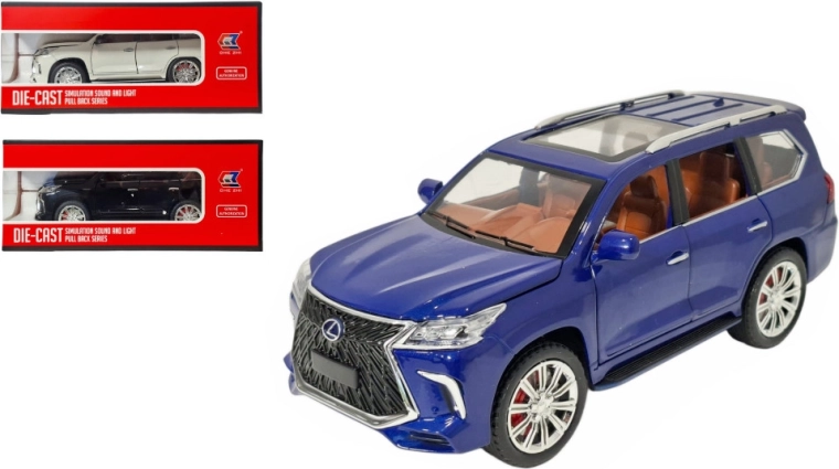 Metāla modelis LEXUS LX 1:24 ar gaismu un skaņu