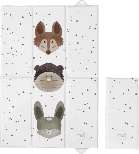 Ceba Baby ceļojumu pārtinamais paliktnis basic cute animals 60 × 40 cm
