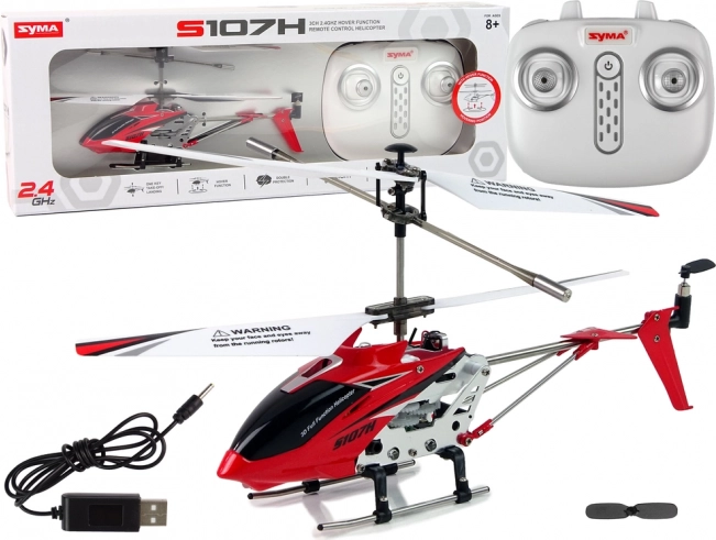 RC helikopters SYMA S107H 2,4 GHz – sarkans