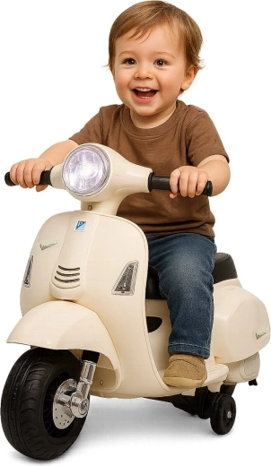 White Vespa Mini Children's Electric Scooter