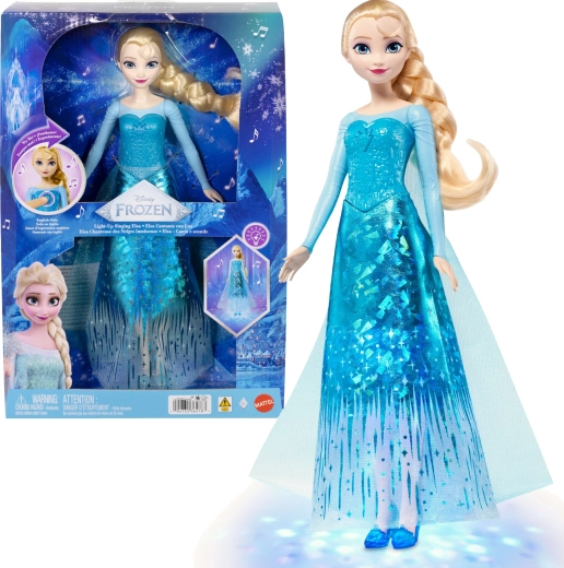 Mattel Disney Frozen dziedošā lelle Elza ar maģiskām gaismiņām 30 cm