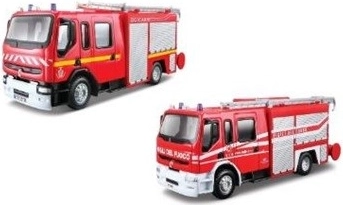 Bburago Emergency glābšanas dienestu transportlīdzeklis Renault Premium Gicar 1:50 ugunsdzēsēji