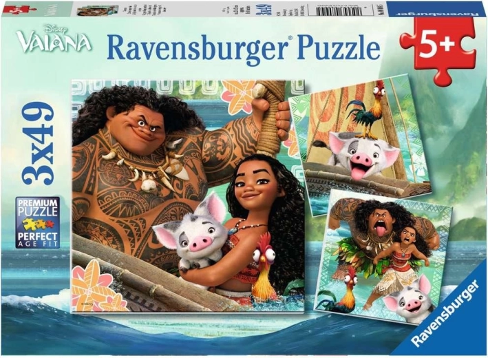 Ravensburger puzzle Moana: The Brave Journey 3×49 pieces