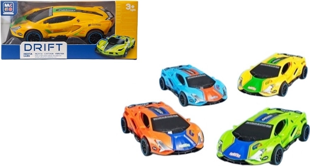 Sports drift car with pull-back inertia drive