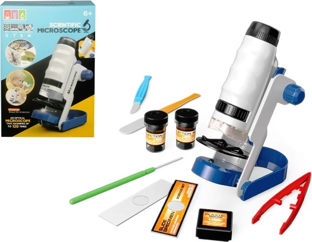 Children's educational microscope with accessories