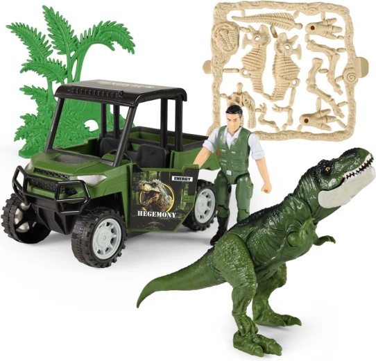 Dino parka action komplekts ar automašīnu un dinozauru ar skaņu