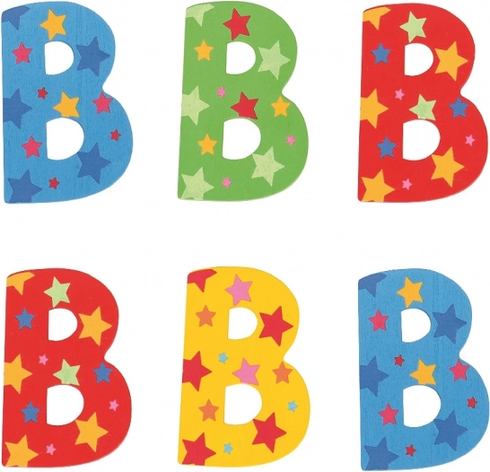 Bigjigs Toys koka burts B ar zvaigznītēm