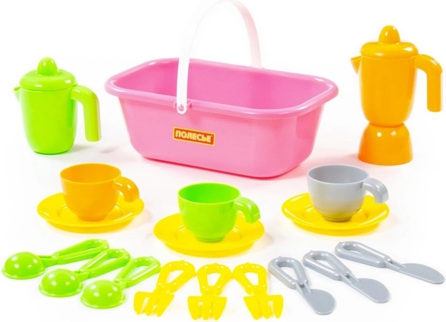 Top Chef Dishware Set with Basket for 3 People
