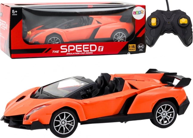 Sporta RC auto ar tālvadību 1:16, oranžs